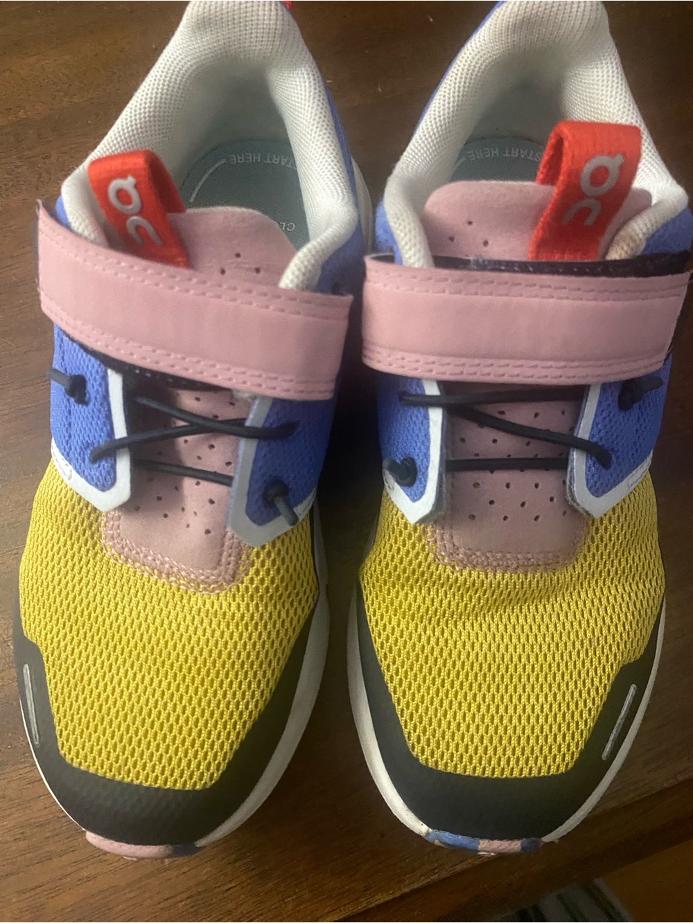 On cloud size 12 girl shoes, EUC